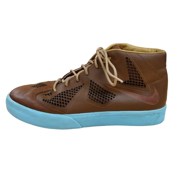 Nike Other - NIKE LeBron X NSW Lifestyle NRG Sneakers 582553 200 Athletic Shoes Brown Blue 7